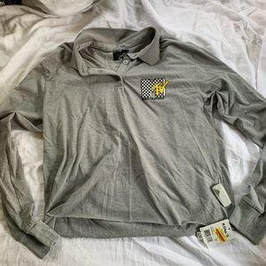 Long sleeve mtv crop t shirt